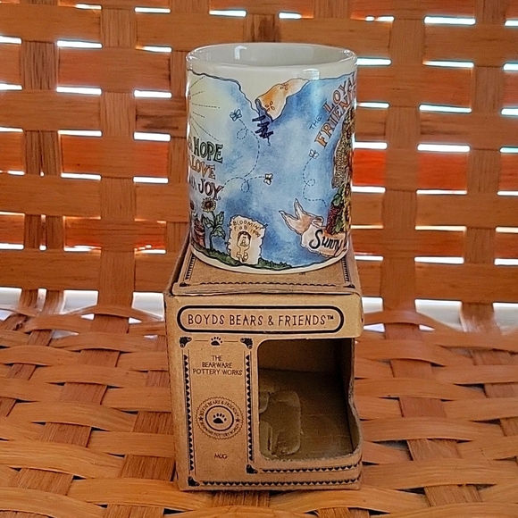 BLOOMIN' MUG, BOYDS BEARS & FRIENDS, BEARWARE POTTERY WORKS THE BOYDS COLLECTION - Picture 4 of 8